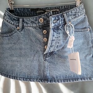 Alexander Wang Blue Pre-Styled Denim Miniskirt! 🤩